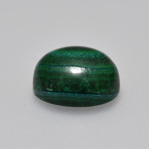 Malachite Gemstone in 7.9 x 6.7 mm Size for Sale, Malachite Stone in Deep Green Color