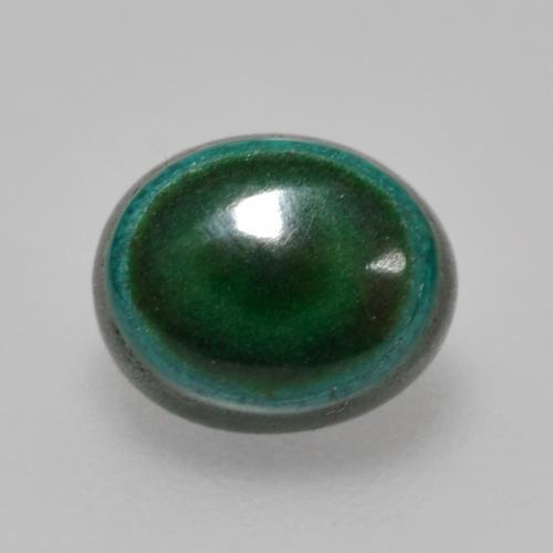1.42 ct Green Malachite Stone, Natural Malachite in Oval Cabochon Shape for Sale