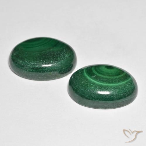 Malachite Gemstones in 18 x 13 mm (calibrated) Size for Sale, Malachite Stones in Green Color