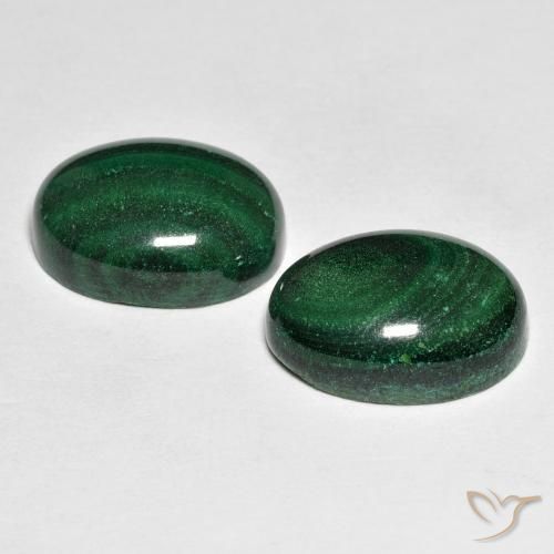 Malachite Gemstones in 14 x 10 mm (calibrated) Size for Sale, Malachite Stones in Green Color