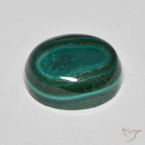 Malachite Gemstone in 12 x 10 mm (calibrated) Size for Sale, Malachite Stone in Pine Green Color