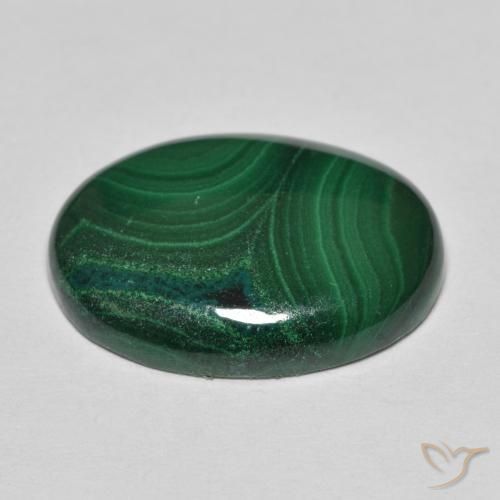 Malachite Gemstone in 18 x 13 mm (calibrated) Size for Sale, Malachite Stone in Green Color