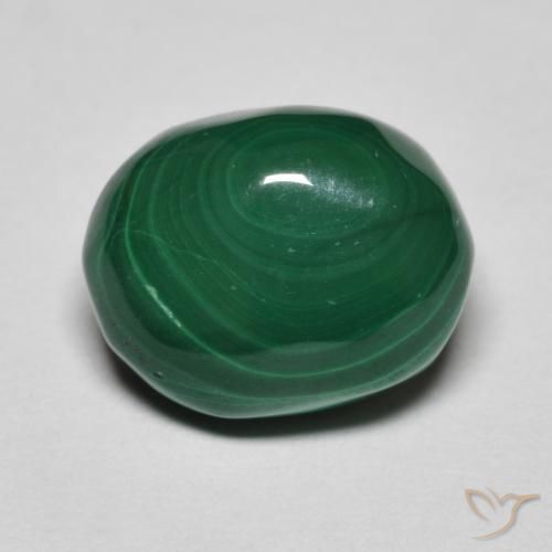 5.35 ct Oval Malachite, 10.6 x 8.6 mm From Congo, Photo A