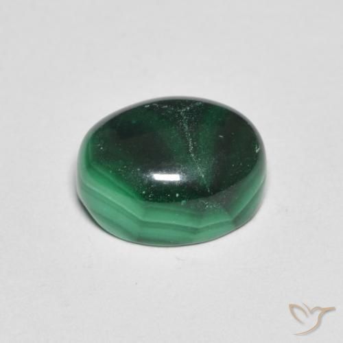 Malachite Gemstone in 8.6 x 6.6 mm Size for Sale, Malachite Stone in Green Color