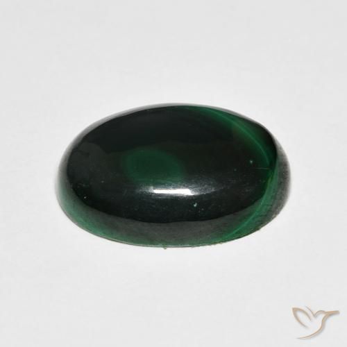 Malachite Gemstone in 14 x 10 mm (calibrated) Size for Sale, Malachite Stone in Forest Green Color