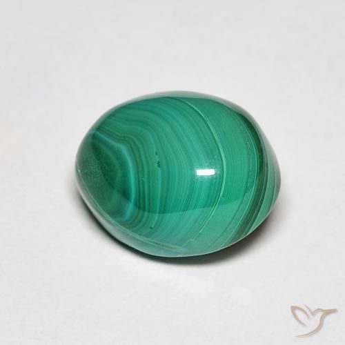 Malachite Ovale en damier des États-Unis 3,34 ct, dimension 8,9 x 7,2mm, pureté Opaque , pierre gemme naturelle Non traité, 1 pièce de malachite de couleur Vert multicolore, dureté Mohs de 3.5 à 4, Photo A