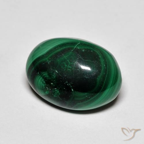 8.37ct Natural Green Malachite, Oval, Opaque