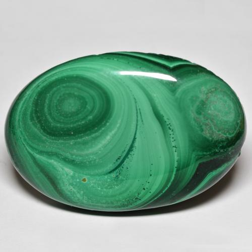 93,73 ct ovaler grüner Malachit aus dem Kongo , Größe 41,9 x 28,6mm, Garantiert natürlicher Edelstein, Opaque Reinheit, 1 Stück Malachit in Dunkelgrün Farbe, Mohs-Härte von 3,5 - 4, Photo A