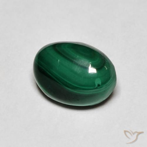 2.78ct Natural Medium Green Malachite, Oval, Opaque
