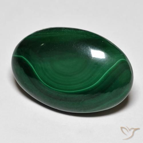 27.52 ct Oval Malachite, 25 x 16.7 mm From Congo, Photo A