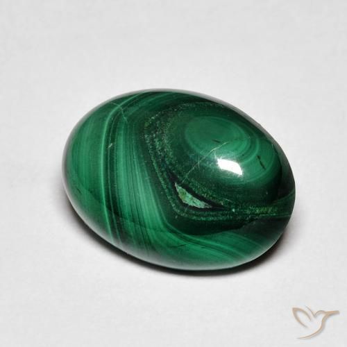 Malachite Ovale en damier des États-Unis 7,31 ct, dimension 13,9 x 10,1mm, pureté Opaque , pierre gemme naturelle Non traité, 1 pièce de malachite de couleur Vert multicolore, dureté Mohs de 3.5 à 4, Photo A