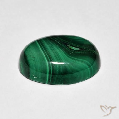 Malachite Gemstone in 14 x 10 mm (calibrated) Size for Sale, Malachite Stone in Green Color