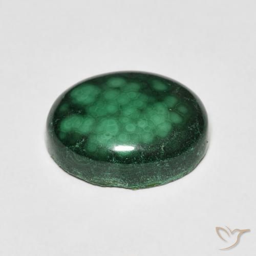 Malachite Gemstone in 12 x 10 mm (calibrated) Size for Sale, Malachite Stone in Pine Green Color