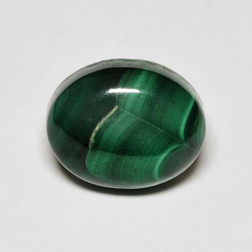 10,1 x 8mm Malachite verde taglio ovale dal Congo, peso di 4,48 ct, pietra preziosa naturale non trattati in purezza Opaque, 1 pezzo Malachite Ovale cabochon - Colore: Verde multicolore, durezza Mohs di 3,5 - 4 , Photo A