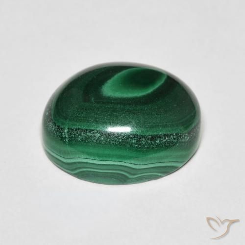 Malachite Gemstone in 12 x 10 mm (calibrated) Size for Sale, Malachite Stone in Pine Green Color