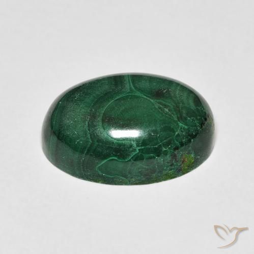 Malachite Gemstone in 14 x 10 mm (calibrated) Size for Sale, Malachite Stone in Medium Green Color