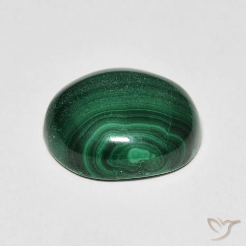 Malachite Gemstone in 12 x 10 mm (calibrated) Size for Sale, Malachite Stone in Medium Green Color