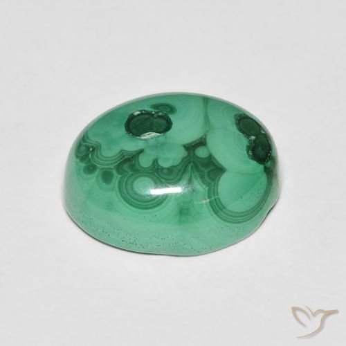 Malachite Gemstone in 12 x 10 mm (calibrated) Size for Sale, Malachite Stone in Medium Green Color