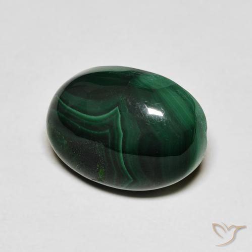 9.88ct Natural Green Malachite, Oval, Opaque