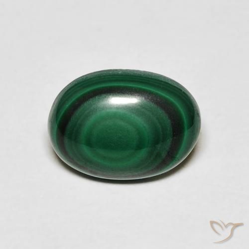 2.60ct Natural Dark Green Malachite, Oval, Opaque