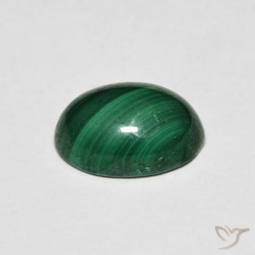 Malachite Gemstone in 9.1 x 6.5 mm Size for Sale, Malachite Stone in Green Color
