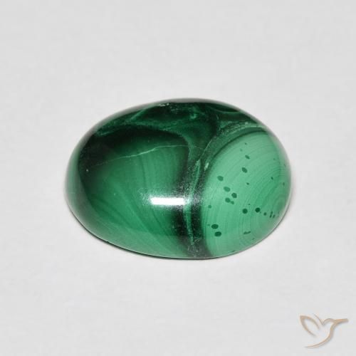 Malachite Gemstone in 12 x 10 mm (calibrated) Size for Sale, Malachite Stone in Multicolor Green Color
