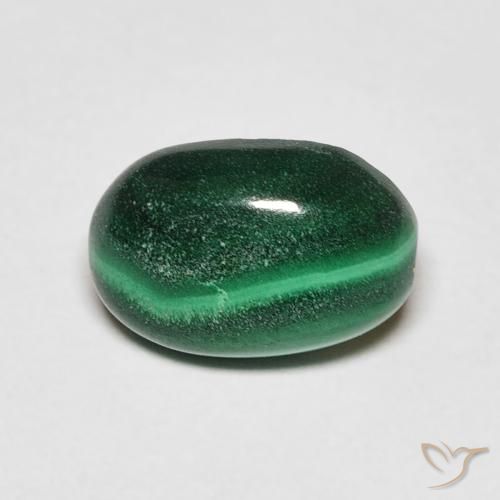 2.27ct Natural Dark Green Malachite, Oval, Opaque