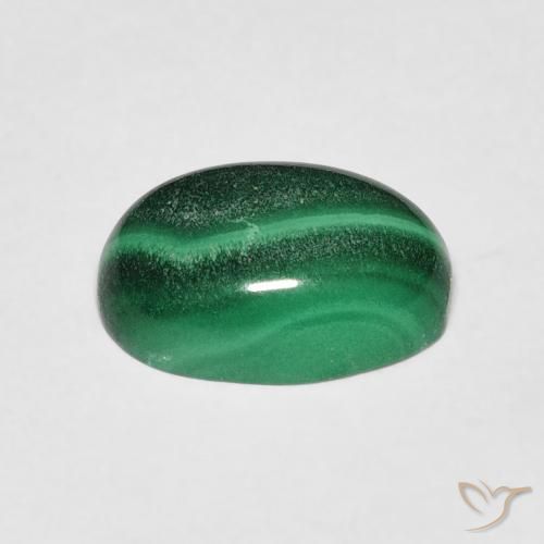 Malachite Gemstone in 9 x 6 mm (calibrated) Size for Sale, Malachite Stone in Dark Green Color