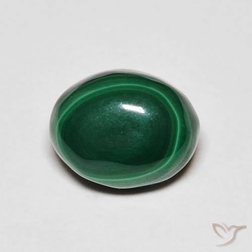 3.2 ct Oval Malachite, 8.8 x 7 mm From Congo, Photo A