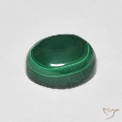 Malachite Gemstone in 9 x 7 mm (calibrated) Size for Sale, Malachite Stone in Dark Green Color