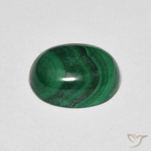 Malachite Gemstone in 10 x 8 mm (calibrated) Size for Sale, Malachite Stone in Medium Green Color