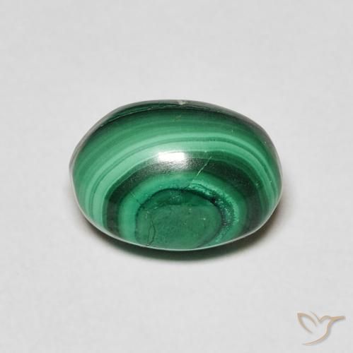 3.36 ct Oval Malachite, 10 x 7 mm From Congo, Photo A