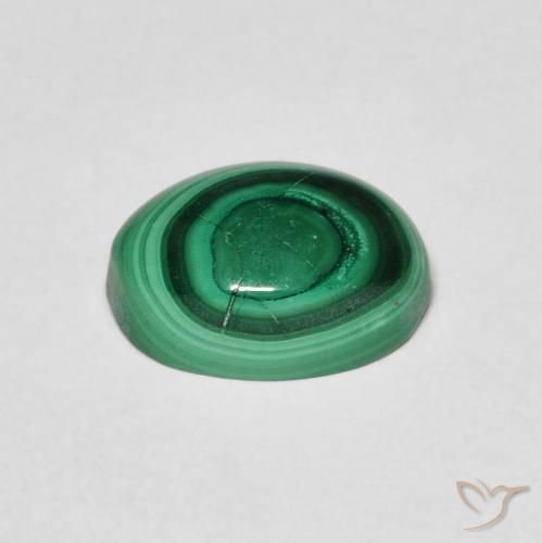 Malachite Gemstone in 10 x 7 mm (calibrated) Size for Sale, Malachite Stone in Dark Green Color