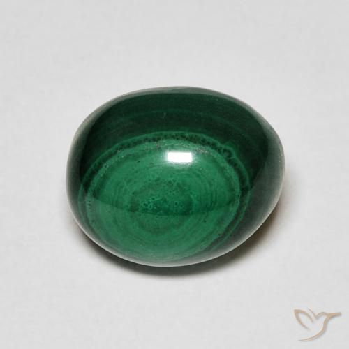 5.19 ct Oval Malachite, 10.1 x 8.2 mm From Congo, Photo A
