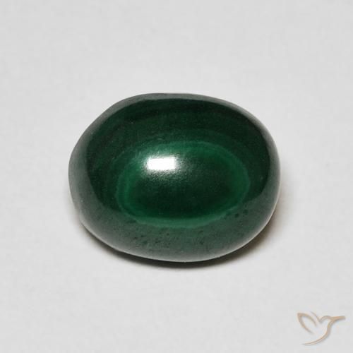 3 ct Oval Malachite, 8.9 x 7 mm From Congo, Photo A
