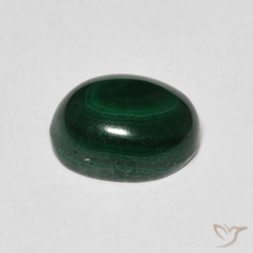 ランキングや新製品 3.00ct Natural Dark Green Malachite, Oval, Opaque 置物