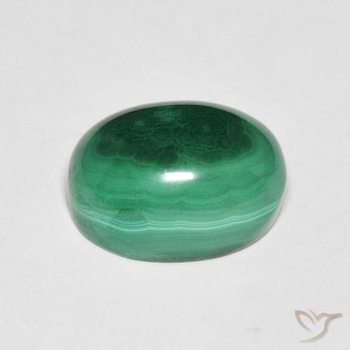 Malachite Gemstone in 11 x 9 mm (calibrated) Size for Sale, Malachite Stone in Medium Green Color