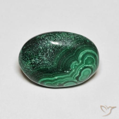 5,86 ct Malaquita Ovalada, 13,8 x 10 mm Del Congo, Photo A