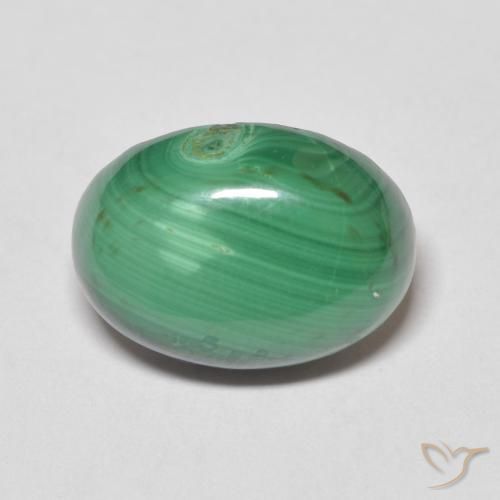 8.24 ct Oval Malachite, 13.9 x 10.1 mm From Congo, Photo A