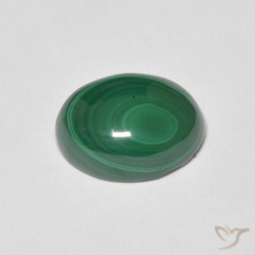 Malachite Gemstone in 10.5 x 8.3 mm Size for Sale, Malachite Stone in Medium Green Color
