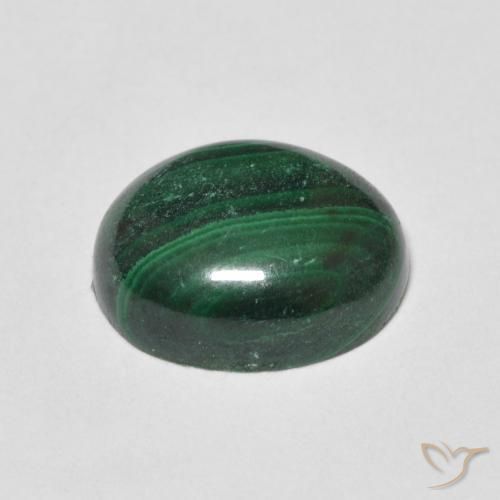 Malachite Gemstone in 11.5 x 9.2 mm Size for Sale, Malachite Stone in Green Color