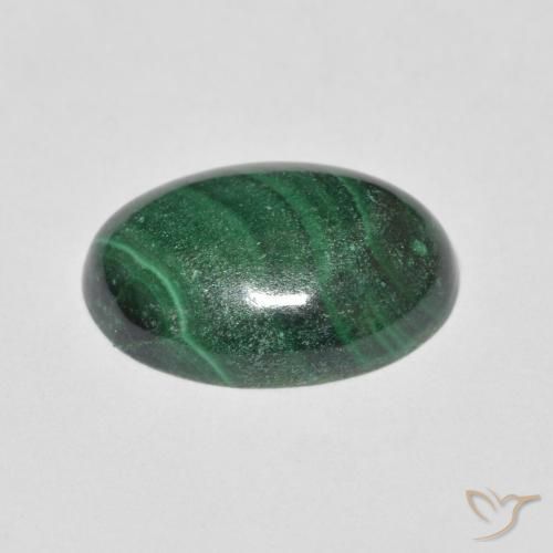Malachite Gemstone in 14 x 10 mm (calibrated) Size for Sale, Malachite Stone in Medium Green Color