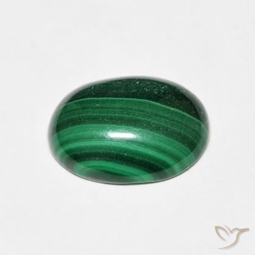 Malachite Gemstone in 12 x 10 mm (calibrated) Size for Sale, Malachite Stone in Medium Green Color