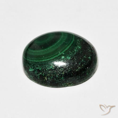 Malachite Gemstone in 12 x 10 mm (calibrated) Size for Sale, Malachite Stone in Dark Green Color