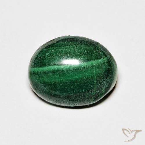 4.66ct Natural Green Malachite, Oval, Opaque