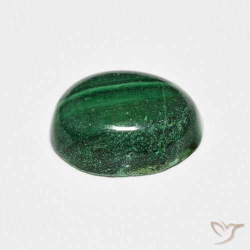 Malachite Gemstone in 11 x 9 mm (calibrated) Size for Sale, Malachite Stone in Green Color