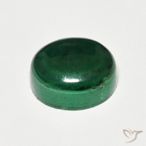 Malachite Gemstone in 12 x 10 mm (calibrated) Size for Sale, Malachite Stone in Medium Green Color