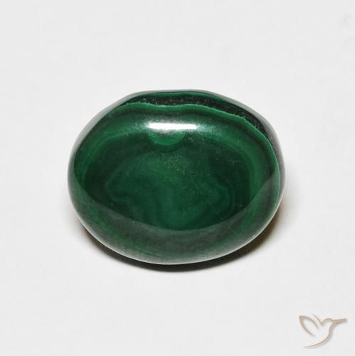 6.18ct Natural Pine Green Malachite, Oval, Opaque