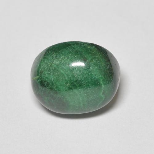 9,8 x 7,9mm Malachite verde Ovale cabochon dal Congo, peso di 4,2 ct, pietra preziosa naturale non trattati in purezza Opaque, Malachite 1pz - il colore è Verde medio, durezza Mohs di 3,5 - 4, Photo A