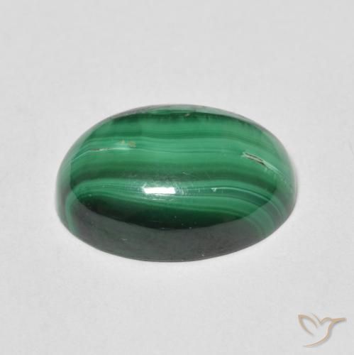 Malachite Gemstone in 14 x 10 mm (calibrated) Size for Sale, Malachite Stone in Medium Green Color